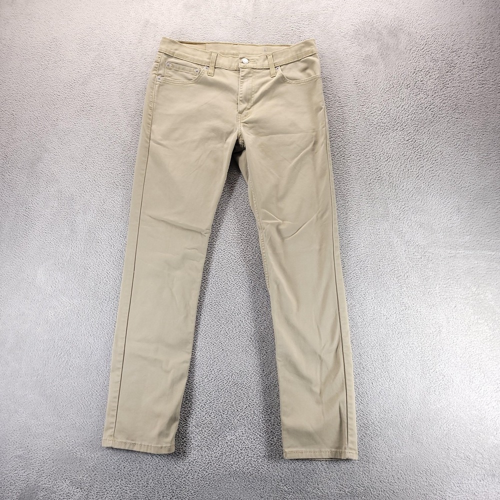 Levis 511 Jeans Mens 32x32 Beige Slim Tapered Stretch Denim Comfort